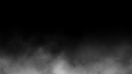 Abstract fog and smoke on black color background.