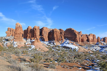 Rock formations in the Arches national Park, Utah	