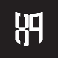 XP Logo monogram with ribbon style design template on black background