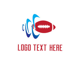 simple rugby vector ball logo design