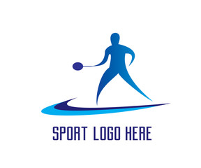 simple vector badminton logo design