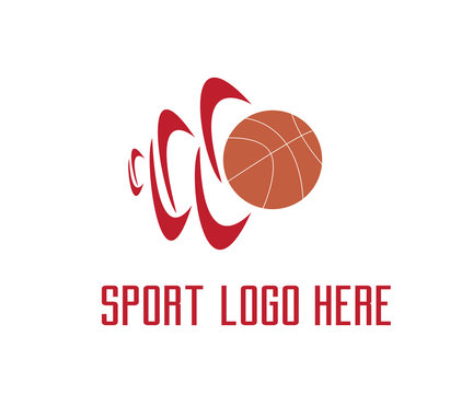 Simple basketball vector logo design