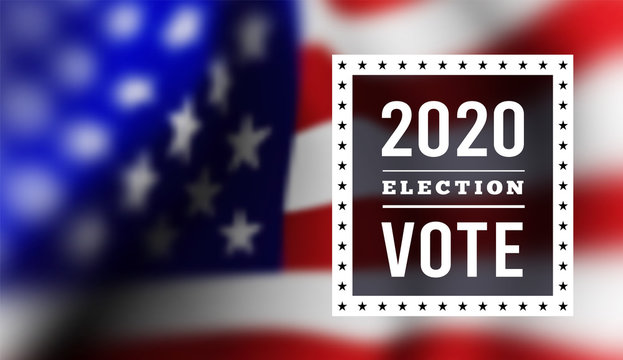 USA presidental election 2020. illustration with american flag