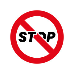 Red stop sign icon for applications and websites