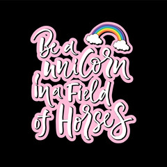 Lettering illustration with black background 