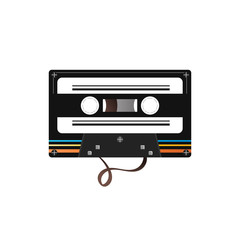 Old recorded audio cassette. vector illustration element.