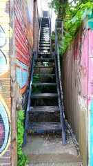 Staircase at a random alley-way in Toronto 