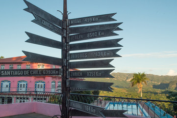 Signage at Hotel Esmerelda Valle Vinales Cuba