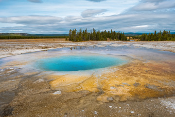 Yellowstone National Park, Wyoming. Prismatic spring.