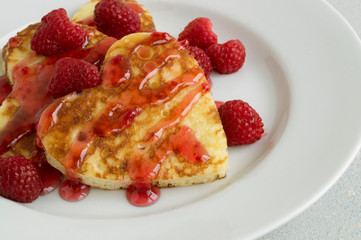 pancakes in the shape of a heart