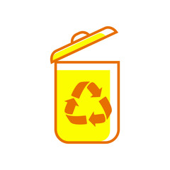 Recycle bins icon vector symbol