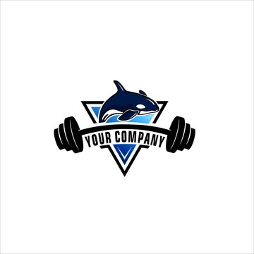 whale fitness  logo vector download