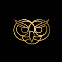 golden owl logo vector download 