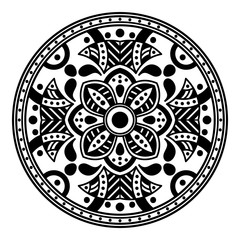 Abstract Mandala for coloring page