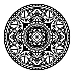 Abstract Mandala for coloring page