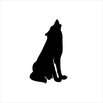 wolf silhouette logo vector download 