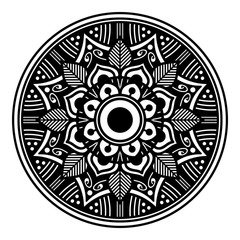 Abstract Mandala for coloring page