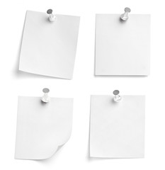 note paper push pin message red white black