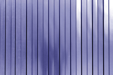 Metal list wall texture of fence in blue tone.