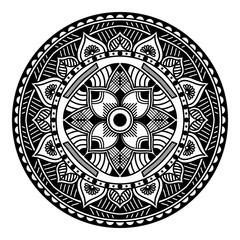 Abstract Mandala for coloring page