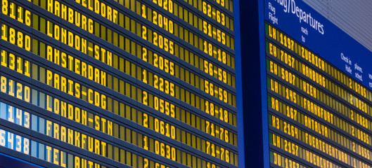 Panorama Departures Timetable Airport