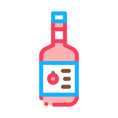 Sauce Bottle Icon Vector. Outline Sauce Bottle Sign. Isolated Contour Symbol Illustration