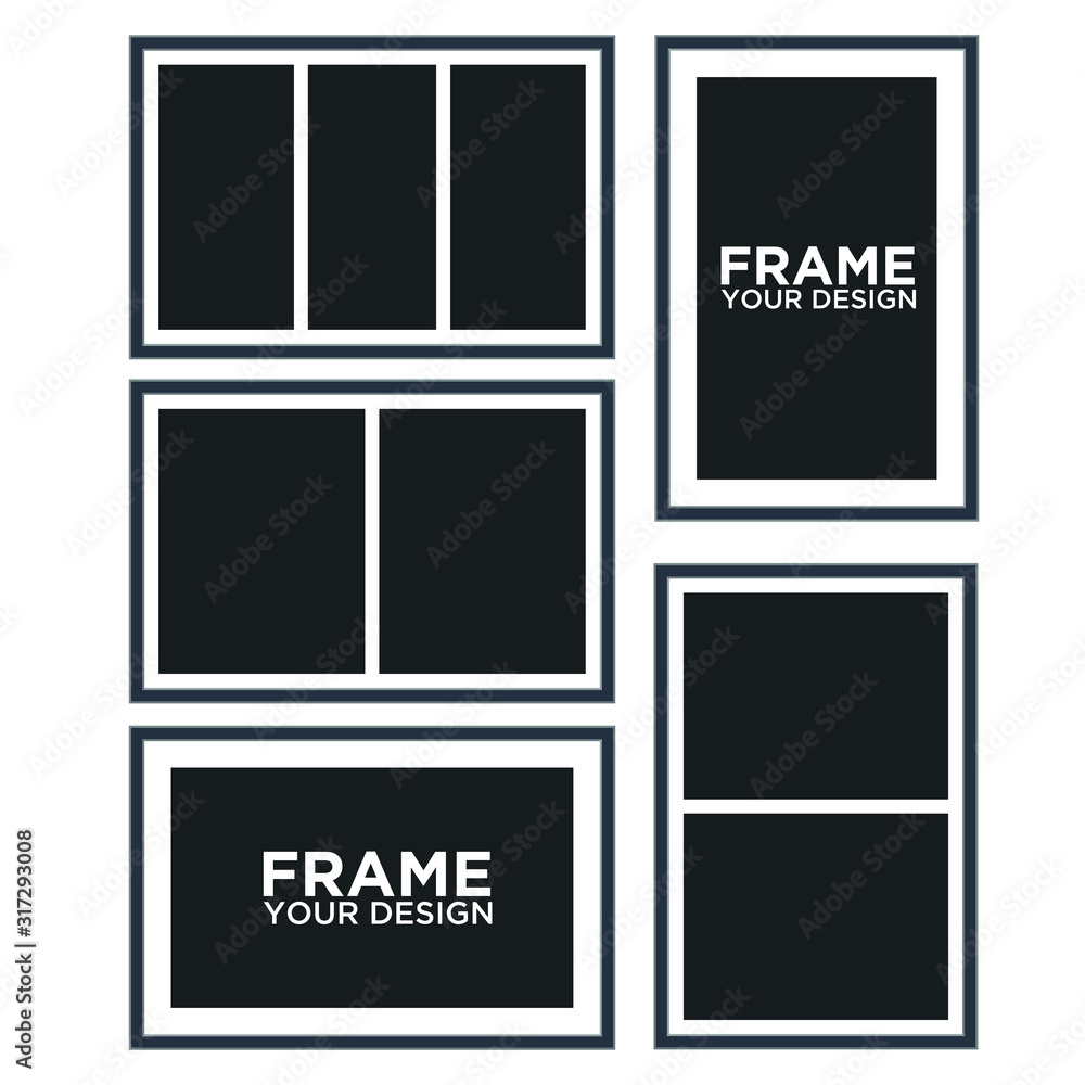 Poster photo frame mockup template color editable. photo frame isolated vector sign isolated illustration f