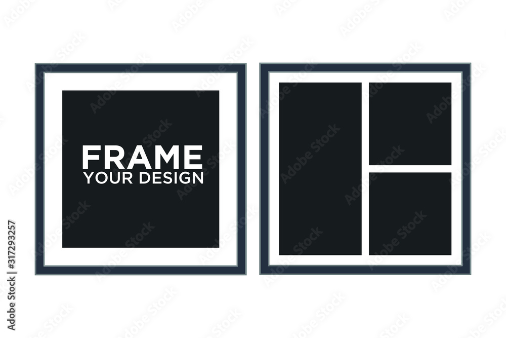 Poster photo frame mockup template color editable. photo frame isolated vector sign isolated illustration f
