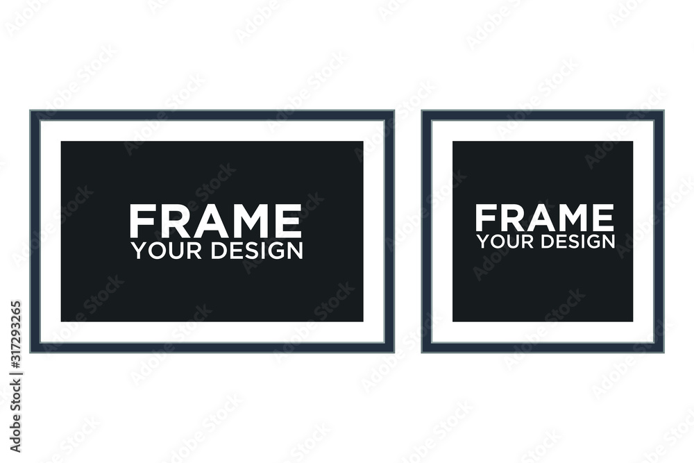Poster photo frame mockup template color editable. photo frame isolated vector sign isolated illustration f