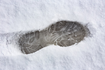雪の足跡