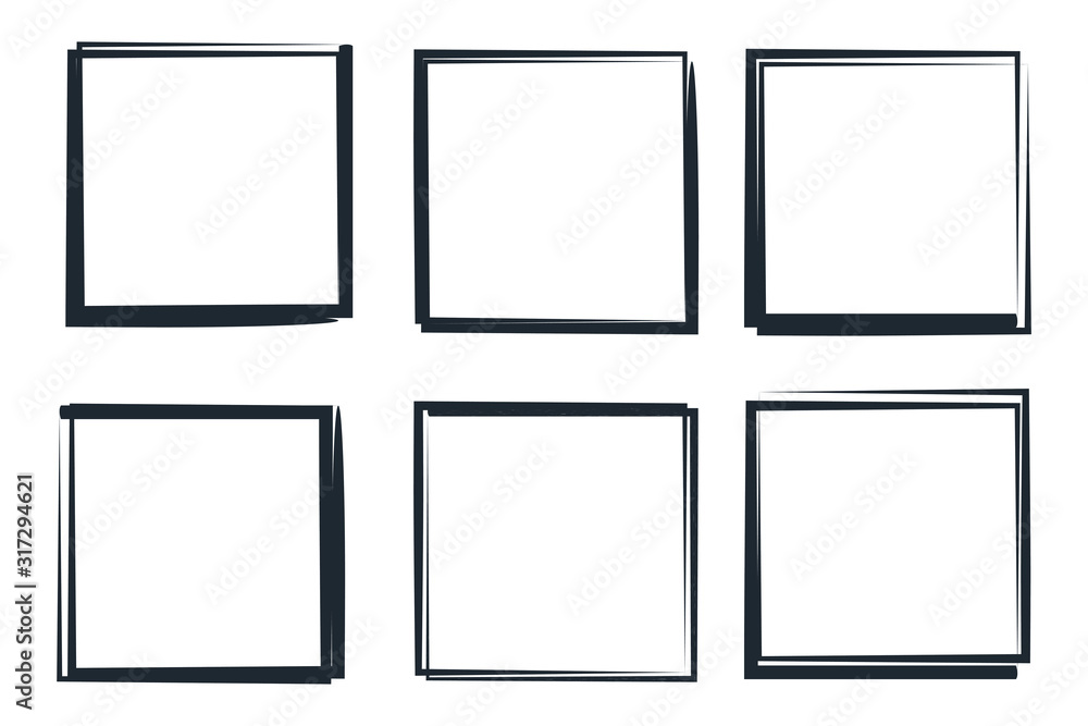 Poster set of hand drawn elements template color editable. hand drawn elements symbol vector sign isolated 