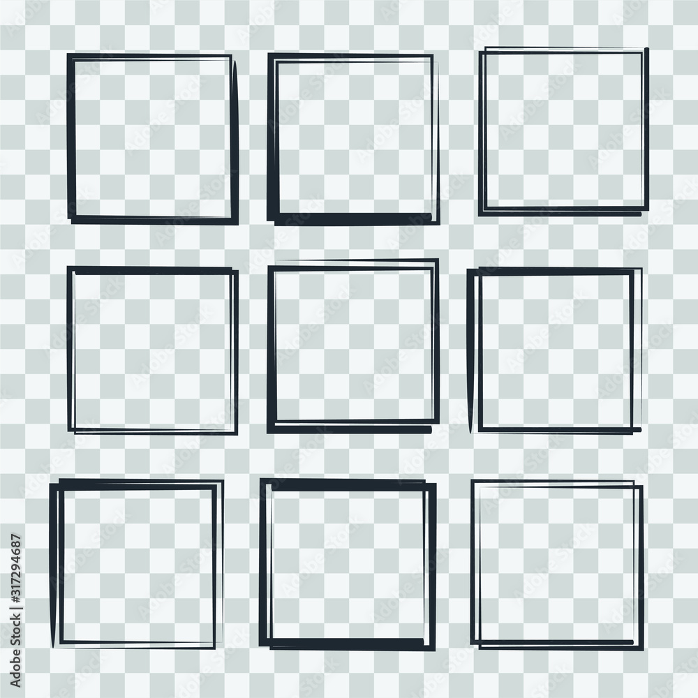 Poster Set of hand drawn elements template color editable. hand drawn elements symbol vector sign isolated on white background illustration for graphic and web design.