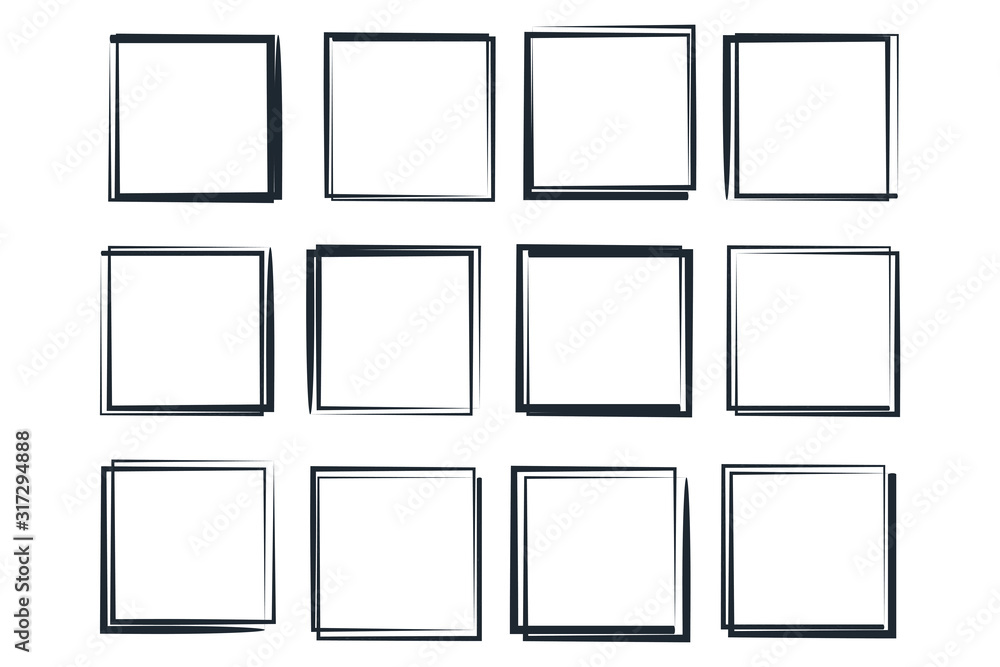 Poster Set of hand drawn elements template color editable. hand drawn elements symbol vector sign isolated on white background illustration for graphic and web design.