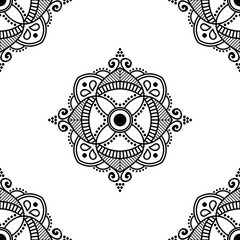 Mandala seamless pattern. Islam, Arabic, Pakistan, Moroccan, Turkish, Indian, Spain motifs