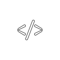Coding icon. Web design symbol. Logo design element