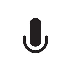 Microphone icon. Voice message button. Sound record symbol. Logo design element