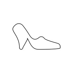 Woman shoe icon. Woman fashion symbol. Logo design element