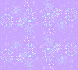 Naklejka na ściany i meble Beautiful Winter Snowflake Pattern