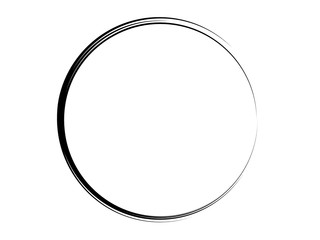 Black grunge circle made for marking.Grunge paint oval frame made of black paint.Grunge logo