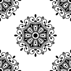 Mandala seamless pattern. Islam, Arabic, Pakistan, Moroccan, Turkish, Indian, Spain motifs