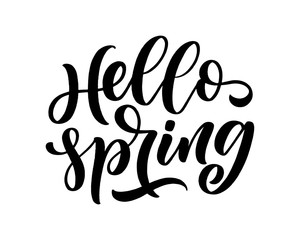 Spring time lettering greeting card. Fun season slogan. Typography poster or banner for promotion and sale design. Calligraphy print. Vector