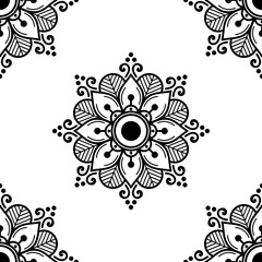 Mandala seamless pattern. Islam, Arabic, Pakistan, Moroccan, Turkish, Indian, Spain motifs
