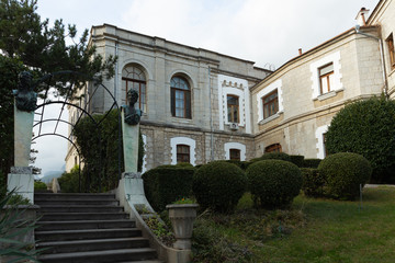 Fototapeta na wymiar Palace of a Princes Yusupov Palace, Livadia, Crimea, Russia. 06.01.2020