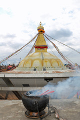 Incense and Buddhist temples in Nepal
