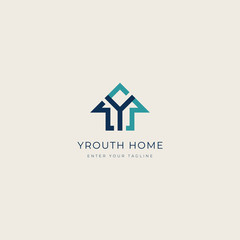 house logo with the concept of the letter y with an elegant design