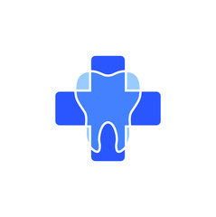 Dental clinic logo vector illustration. Tooth creative symbol concept.