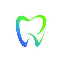 Dental clinic logo vector illustration. Tooth creative symbol concept.