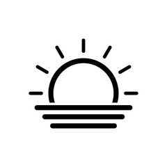 Sun icon trendy