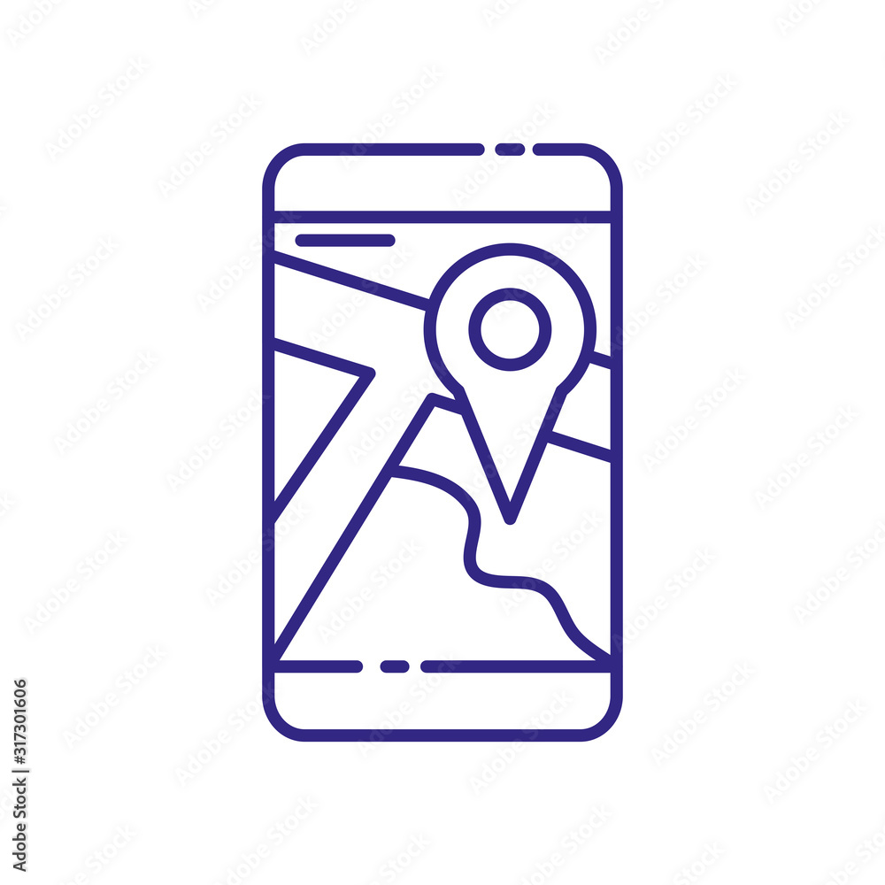 Poster isolated gps mark vector design