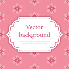 Fototapeta na wymiar Oriental floral background illustration with place for text. Print template